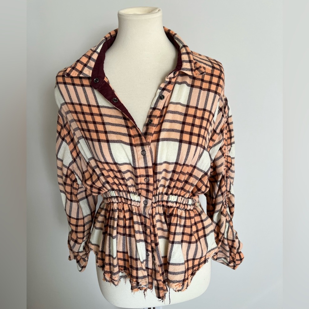 Free People Distressed Shirt